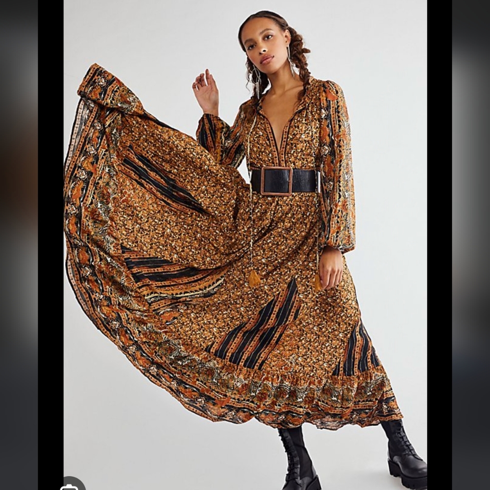 NWT Free People Happy Feelings Midi Dress (DISCONTINUED COLOR)